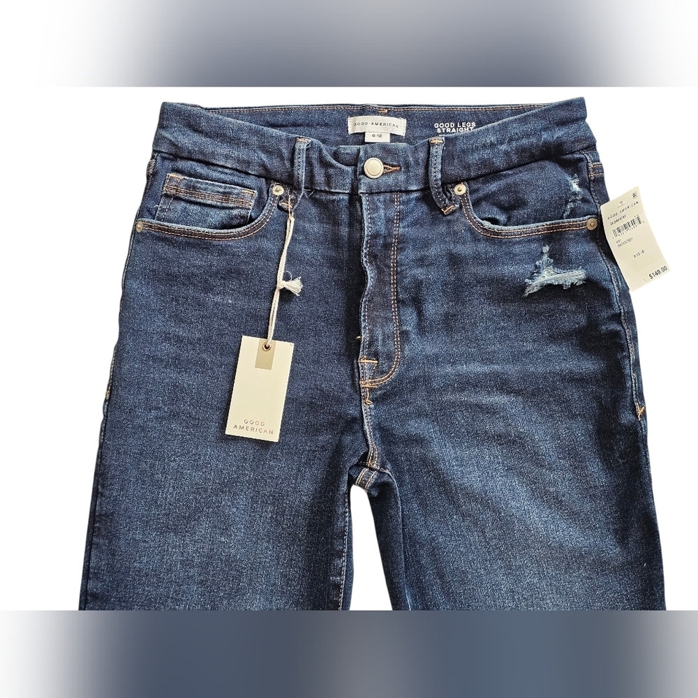 Good American Women's (Size 6-12) Good Legs Straight Mid-rise Straight Leg, NEW! - Picture 4 of 13